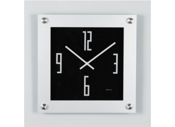 Stilnovo Steel  Wall Clock - Black/Silver