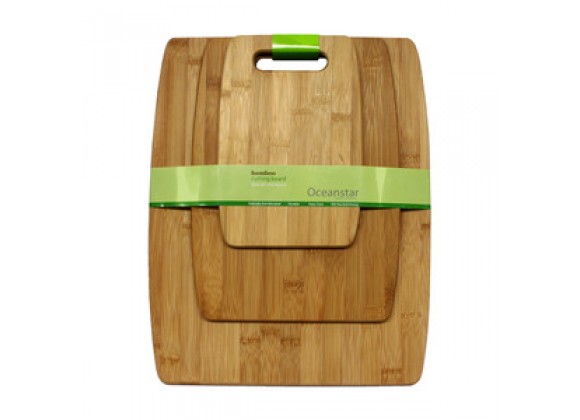 Oceanstar 3-Piece Bamboo Cutting Board Set 