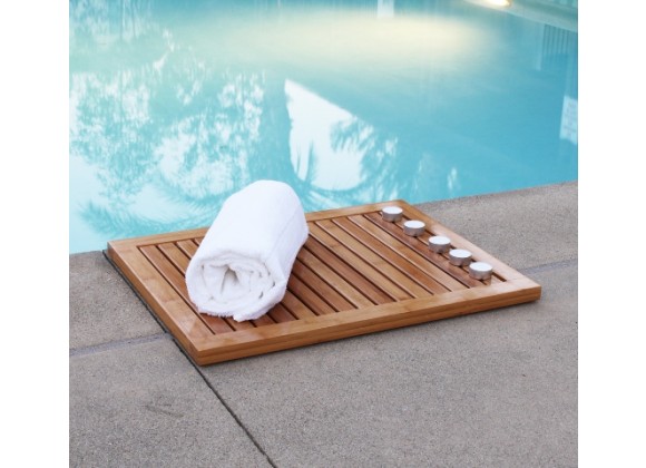 Oceanstar Bamboo Floor and Shower Mat - 3