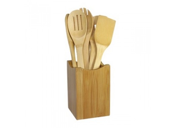 Oceanstar 7 Piece Bamboo Cooking Utensil Set 