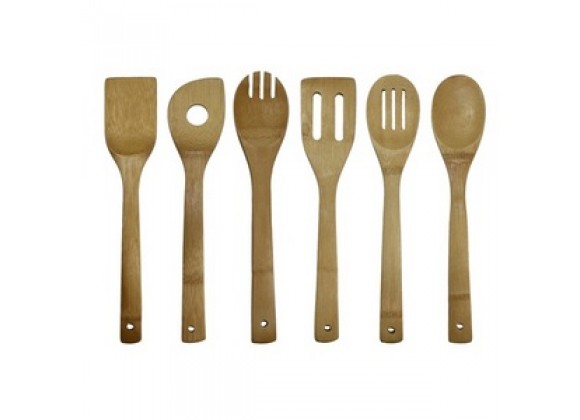 Oceanstar 6 Piece Bamboo Cooking Utensil Set 
