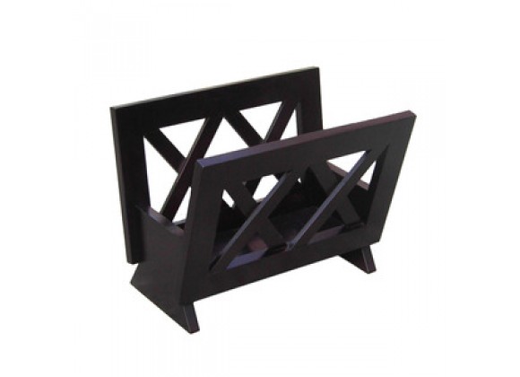 Oceanstar Contemporary Mahogany Solid Wood Magazine Rack