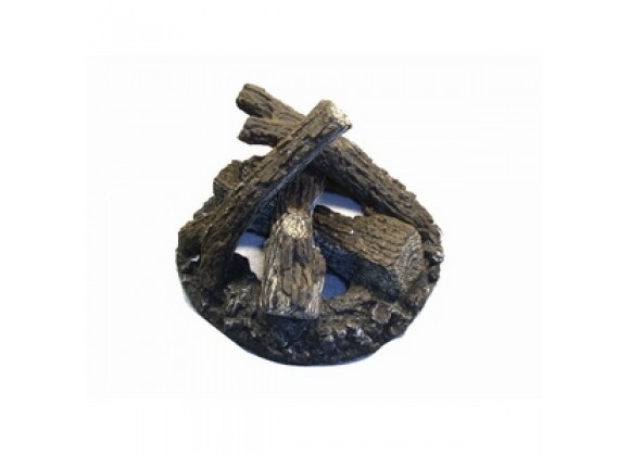 Outdoor Greatroom Company Optional LOG SET and LAVA Rock - Angle