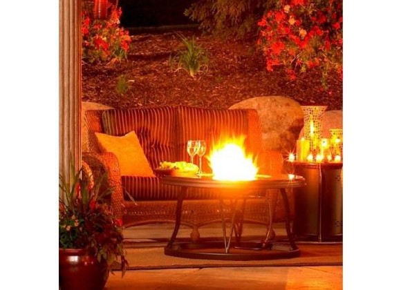 Outdoor Greatroom Company 48" Granite Fire Pit Table - Lifestyle