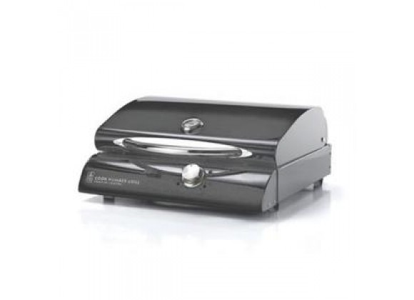 Outdoor Greatroom Company 20" Electric Grill in Charcoal Grey with 1 Knob - Front Side Angle