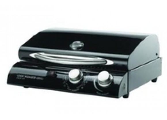 Outdoor Greatroom Company Portable 20" Convection GAS Grill in Black Porcelain - Front Side Angle