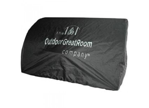 Outdoor Greatroom Company Premium Black Vinyl Cover - Island 24" Gas Grill Head - Angle