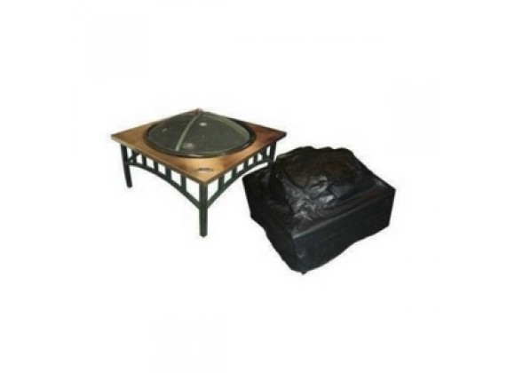 Outdoor Greatroom Company Square Vinyl Cover for Colonial 4242 Fire Pit  - Lifestyle