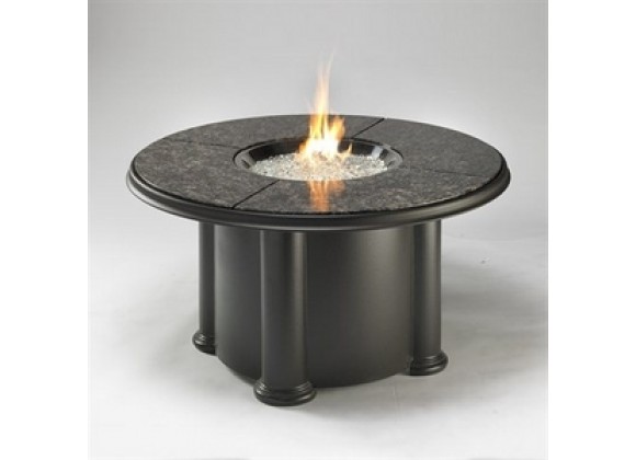 Outdoor Greatroom Company 48 Inch Grand Colonial Fire Pit Table - Granite - Lit