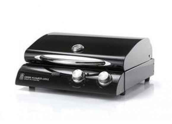 Outdoor Greatroom Company 20" Electric Grill in Black Porcelain - Front Side Angle