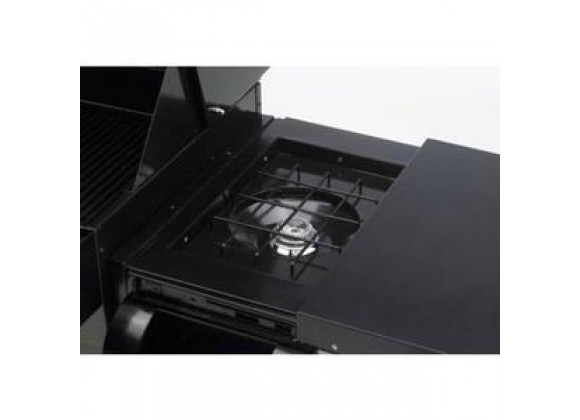 Outdoor Greatroom Company Side Burner Option for 24" or 36" Black Porcelain Gas Grill Head in Cabinet 15,000 BTU - Angle