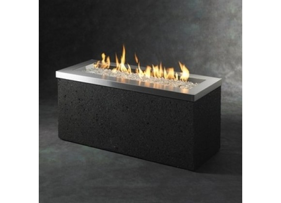 Outdoor Greatroom Company Key Largo Linear Burner Design Fire Pit - Lit