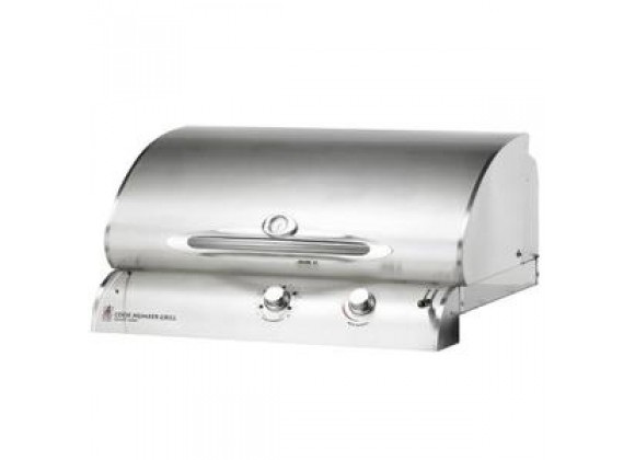 Outdoor Greatroom Company 36" Gas Grill Head in Stainless Steel with Installation Kit - Front Side Angle