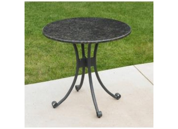 Outdoor Greatroom Company Patio Bistro Table w/ Granite Top - Front Top Angle