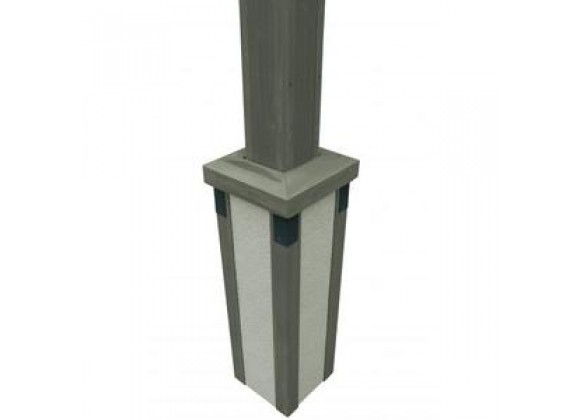 Outdoor Greatroom Company Grey Stucco Base - Set of Two - Angle
