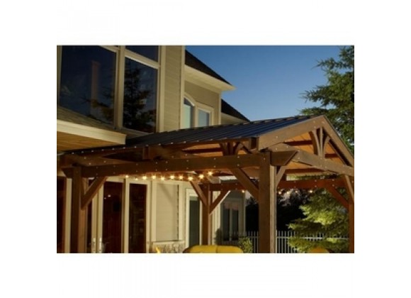 Outdoor Greatroom Company Metal Roof for Lodge II Pergola - Lifestyle