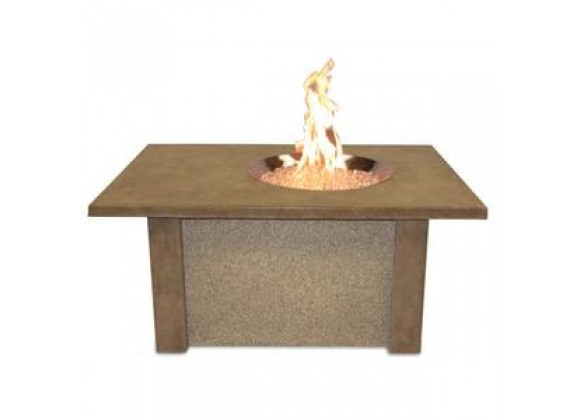 Outdoor Greatroom Company San Juan - Fire Pit Table with Rectangular Burner - Lit
