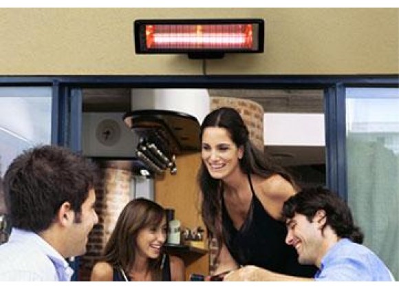 Outdoor Greatroom Company Solaira 1200-Watt InfraRed Heater in White - Lifestyle