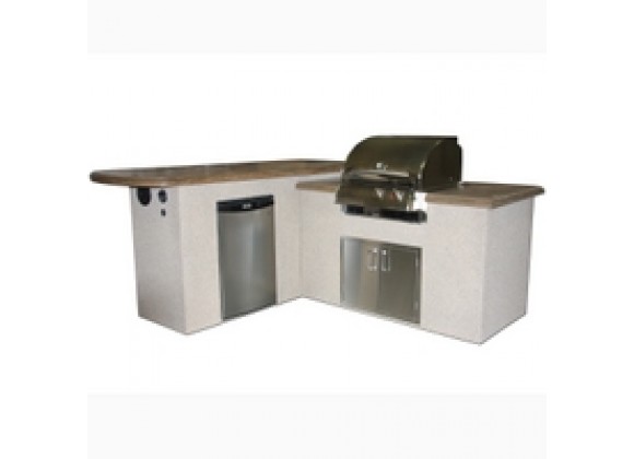 Outdoor Greatroom Company St. Anthony "L" Shaped Outdoor Kitchen - Lifestyle
