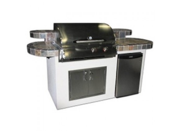 Outdoor Greatroom Company St. Martin Outdoor Kitchen - Front Side Angle