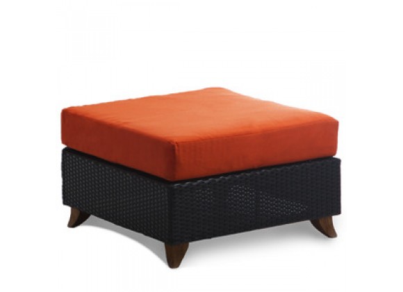 Rattan Deep Seating Ottoman - Orange