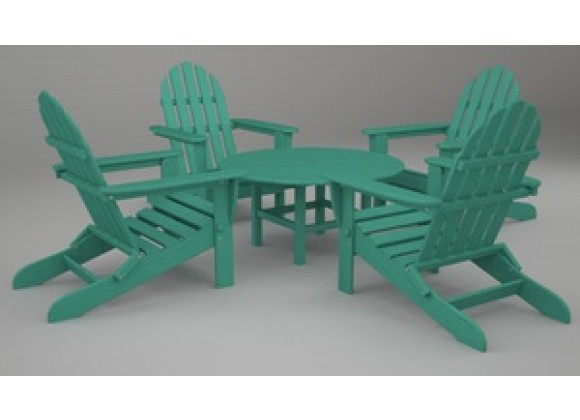 Poly-Wood Classic Adirondack 5 Piece Conversation Group