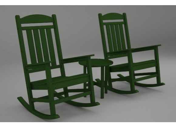 Poly-Wood Presidential 3-Pc. Rocker Set in Green