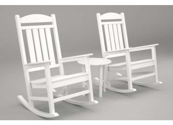 Poly-Wood Presidential 3-Pc. Rocker Set in White