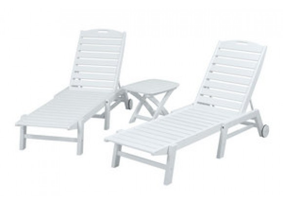 POLYWOOD¨ Nautical 3-Piece Chaise Set