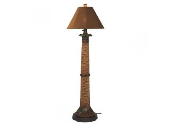 Patio Concepts Palm Outdoor 60" Floor Lamp with Teak Sunbrella Shade