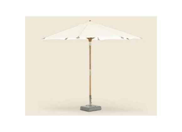 Royal Teak 10' Deluxe Umbrella - White