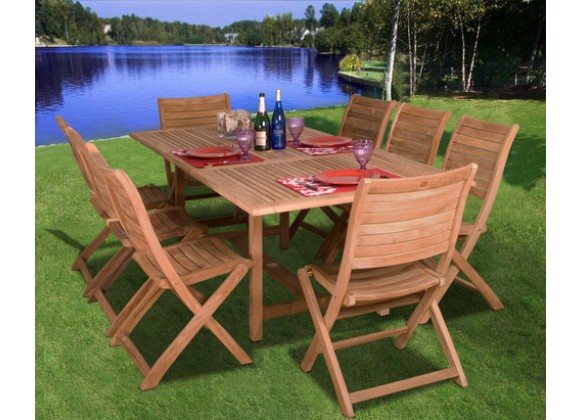 International Home Miami Amazonia Teak Dublin 9-pc Teak Dining Set