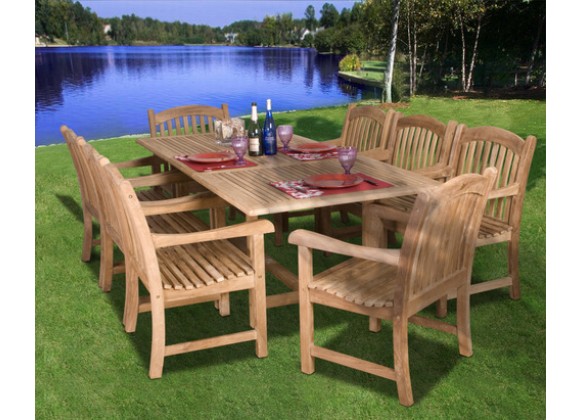 International Home Miami Amazonia Teak 9-PC Dining Set