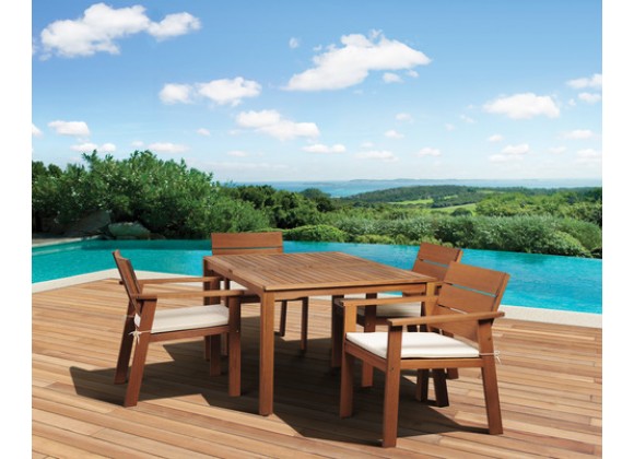 International Home Miami Amazonia Nelson Eucalyptus 5 piece Rectangular Patio Dining Set
