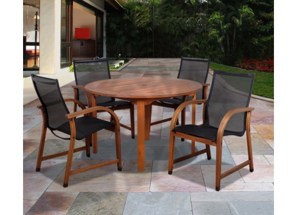 International Home Miami Amazonia Bahamas 5 Pc Eucalyptus Round Dining Set