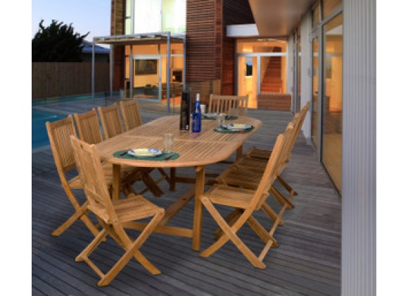 International Home Miami Amazonia Teak Bergen 11-pc Teak Dining Set