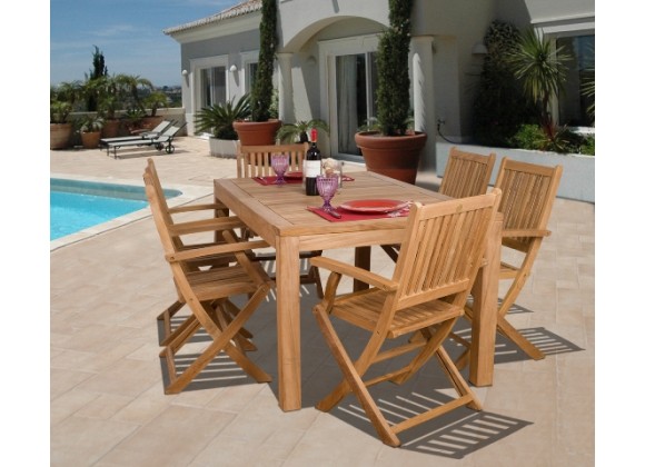 International Home Miami Amazonia Teak Budapest 7-pc Teak Dining Set