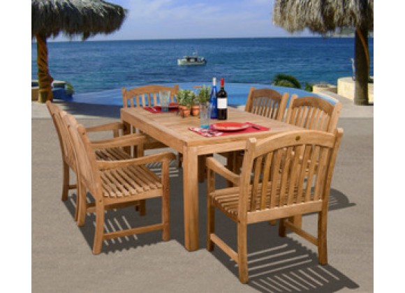 International Home Miami Amazonia Teak Oslo 7-pc Teak Dining Set