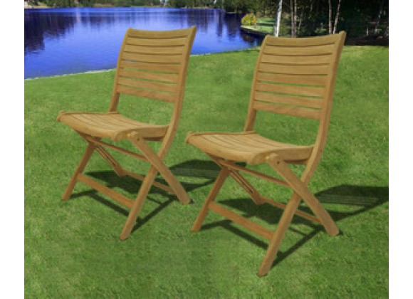 International Home Miami Amazonia Teak Dublin Teak Folding Chairs