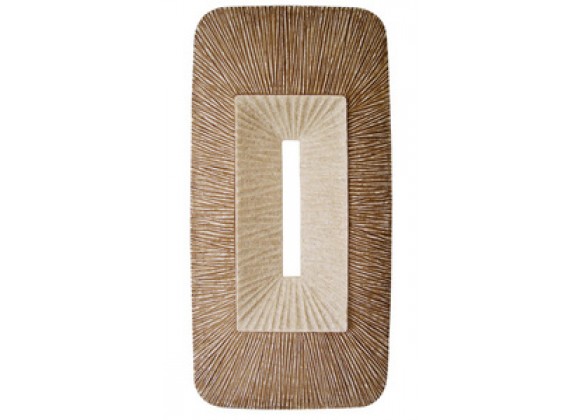 Screen Gems Sandstone Rectangular Double layer Ribbed Wall Plaque - Set of 2