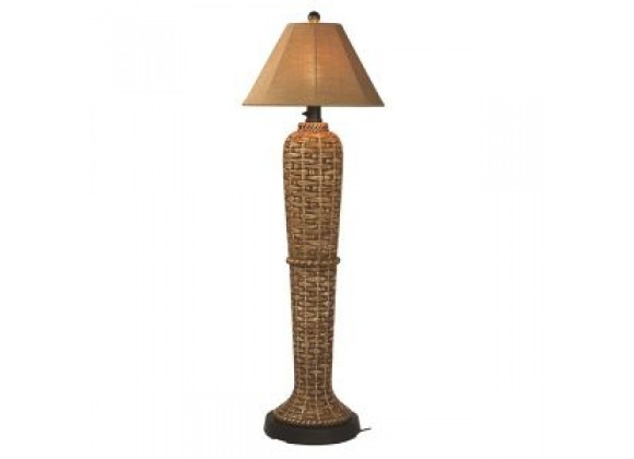 Patio Concepts South Pacific 60" Outdoor Floor Lamp with Sesame Sunbrella Shade