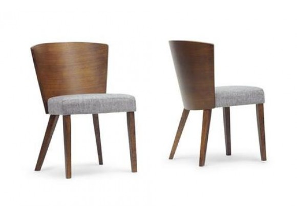Baxton Studio Sparrow Brown Wood Modern Dining Chair - Set of 2