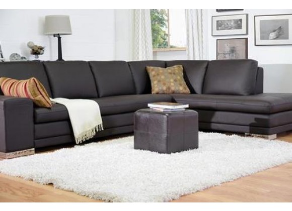 Baxton Studio Nox Dark Brown Ottoman