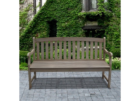 Vifah Modern Patio Renaissance Outdoor Hand-scraped Hardwood Bench