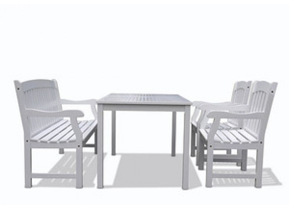 Vifah Modern Patio Bradley Rectangular Extension Table 