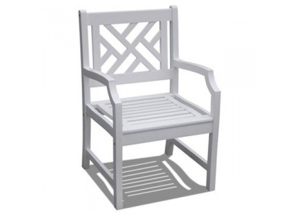 Vifah Modern Patio Bradley Outdoor Wood Armchair