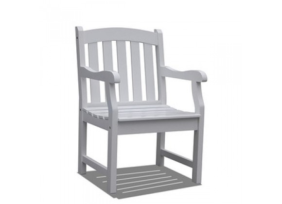 Vifah Modern Patio Bradley Outdoor Wood Armchair