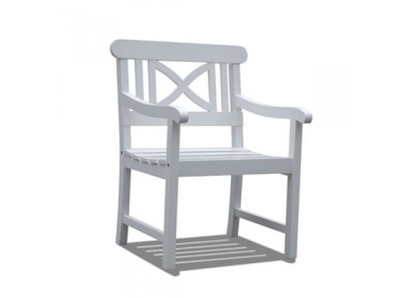 Vifah Modern Patio Bradley Outdoor Wood Armchair