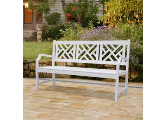 Vifah Modern Patio Bradley Outdoor Wood Bench