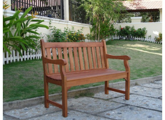 Vifah Modern Patio Outdoor 2-Seater Henley Bench